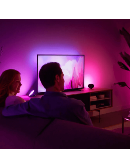 Lámpara de sobremesa LED inteligente Bloom negro caja producto | LeonLeds