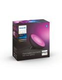 Lámpara de sobremesa LED inteligente Bloom negro luz cálida encendida | LeonLeds