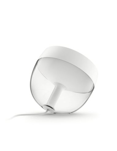 Detalhes do produto candeeiro de mesa LED inteligente de íris branca | leonleds