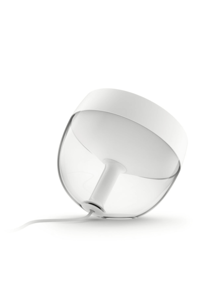 Lámpara de sobremesa LED inteligente Iris blanco detalle producto | LeonLeds
