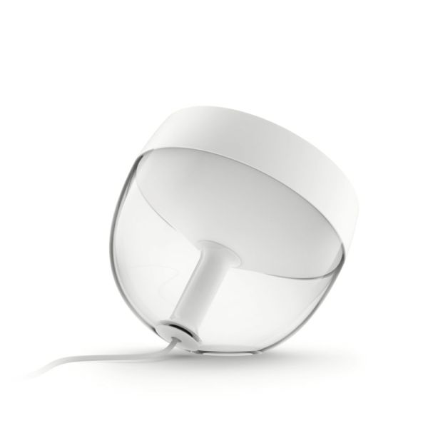 Lámpara de sobremesa LED inteligente Iris blanco detalle producto | LeonLeds