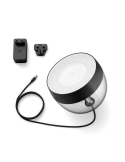 Lámpara de sobremesa LED inteligente Iris negro contenido producto | LeonLeds