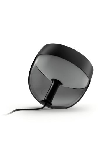 Lámpara de sobremesa LED inteligente Iris negro detalle producto | LeonLeds