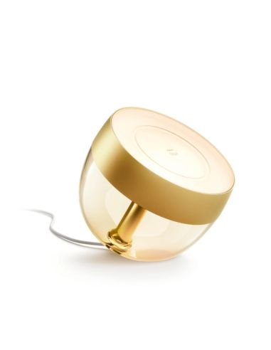 Lámpara de sobremesa LED inteligente Iris oro | LeonLeds