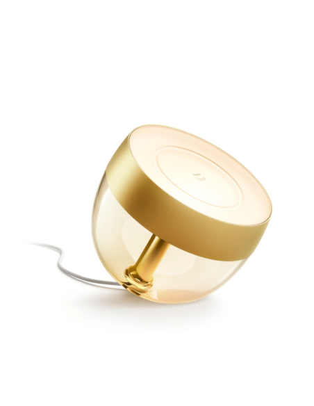 Lámpara de sobremesa LED inteligente Iris oro | LeonLeds