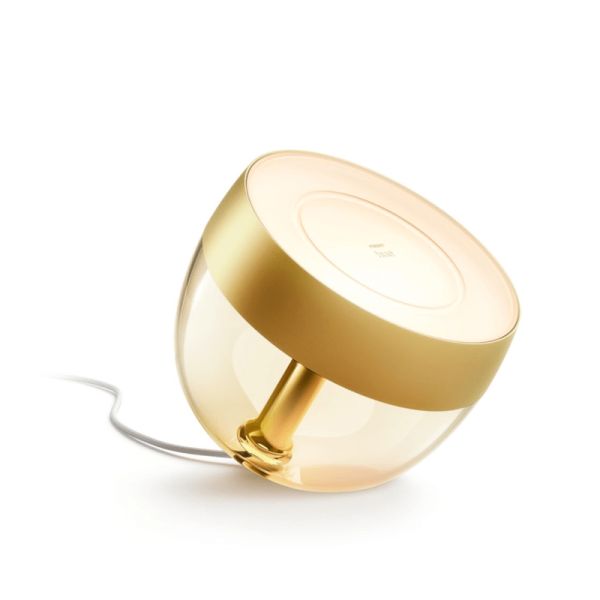 Lámpara de sobremesa LED inteligente Iris oro | LeonLeds