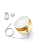 Lámpara de sobremesa LED inteligente Iris oro contenido producto | LeonLeds