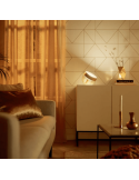 Lámpara de sobremesa LED inteligente Iris oro foto ambiente luz colores| LeonLeds