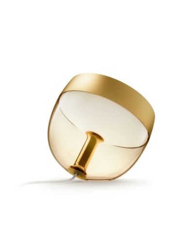 Lámpara de sobremesa LED inteligente Iris oro detalle producto | LeonLeds