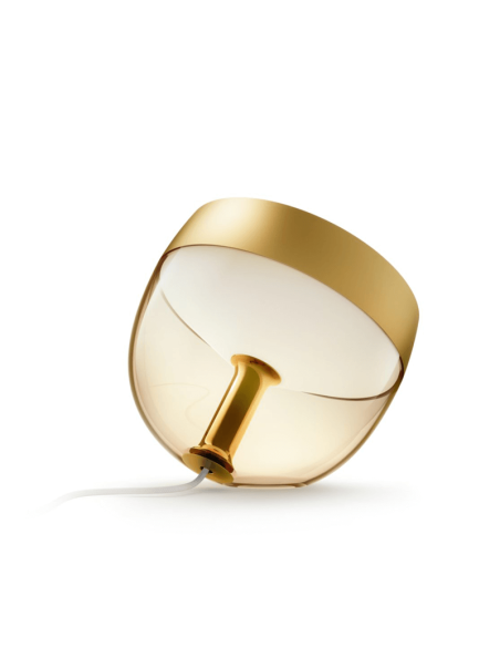 Lámpara de sobremesa LED inteligente Iris oro detalle producto | LeonLeds