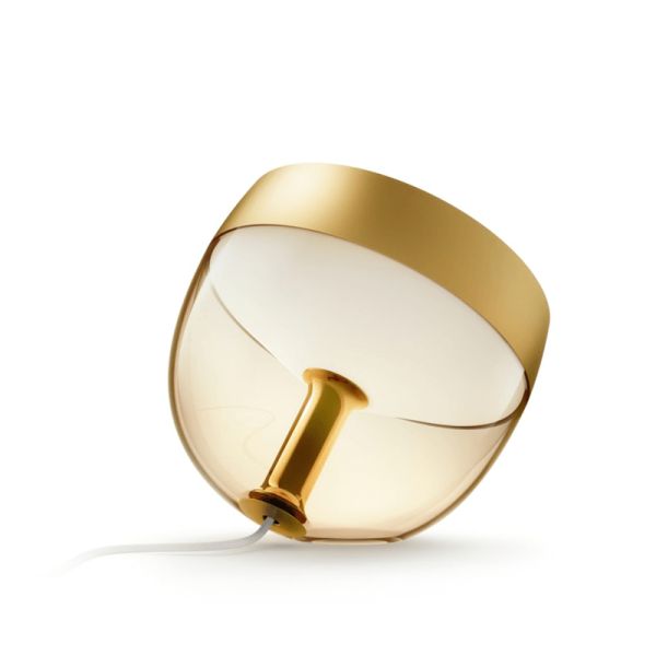 Lámpara de sobremesa LED inteligente Iris oro detalle producto | LeonLeds