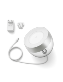 Lámpara de sobremesa LED inteligente Iris plata contenido producto | LeonLeds