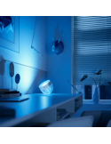 Lámpara de sobremesa LED inteligente Iris plata foto ambiente luz colores| LeonLeds