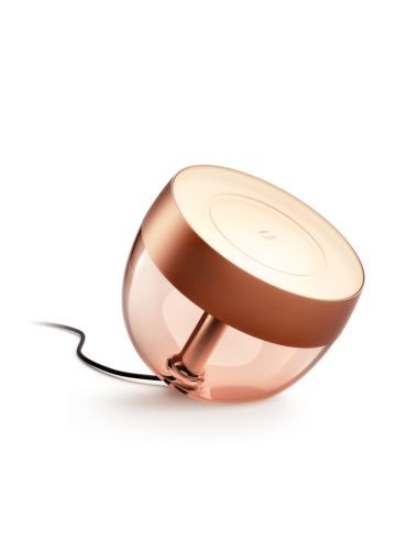Lámpara de sobremesa LED inteligente Iris bronce | LeonLeds