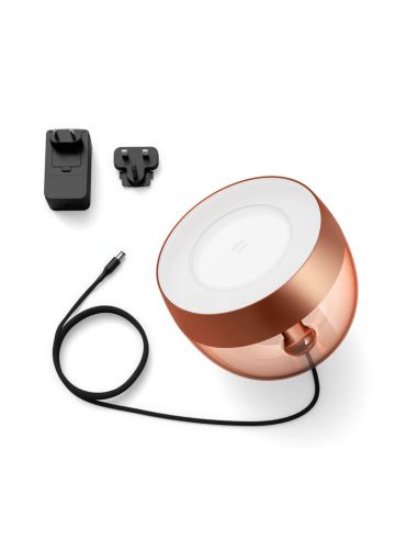 Lámpara de sobremesa LED inteligente Iris bronce contenido producto | LeonLeds