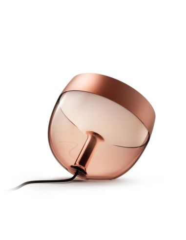 Lámpara de sobremesa LED inteligente Iris bronce detalle producto | LeonLeds