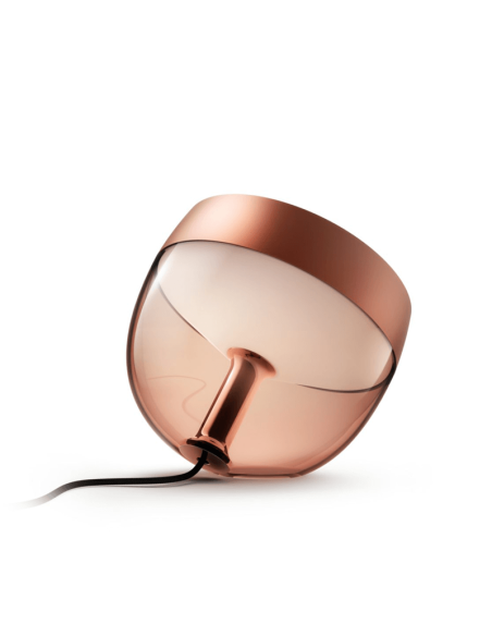 Lámpara de sobremesa LED inteligente Iris bronce detalle producto | LeonLeds