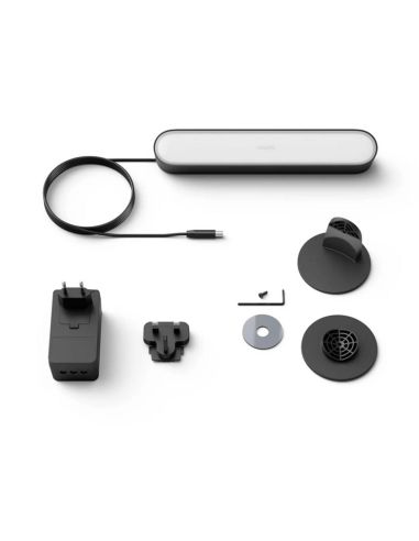 Barra de luz inteligente LED negro 8.1W Hue Play con Alimentador contenido producto| LeonLeds