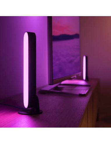 Barra de luz inteligente LED negro 8.1W Hue Play con Alimentador foto ambiente| LeonLeds