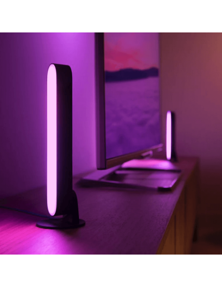 Barra de luz inteligente LED negro 8.1W Hue Play con Alimentador foto ambiente| LeonLeds