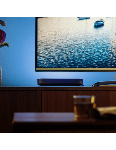 Barra de luz inteligente LED negro 8.1W Hue Play con Alimentador luz azul fría| LeonLeds