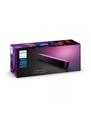 Barra de luz inteligente LED negro 6.6W Extensión para Kit Inicio Hue Play caja del producto| LeonLeds