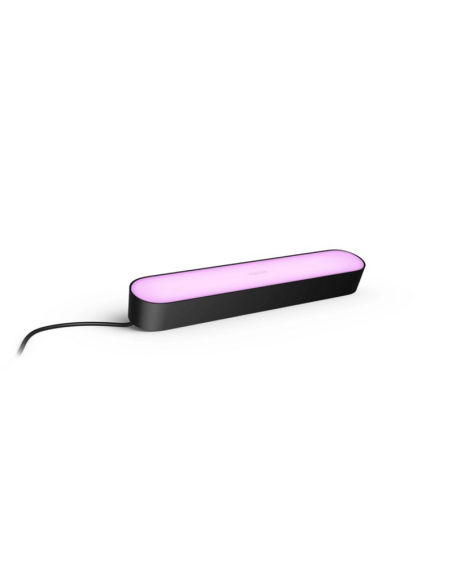 Barra de luz inteligente LED negro 6.6W Extensión para Kit Inicio Hue Play luz encendida| LeonLeds