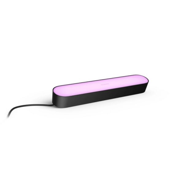 Barra de luz inteligente LED negro 6.6W Extensión para Kit Inicio Hue Play luz encendida| LeonLeds