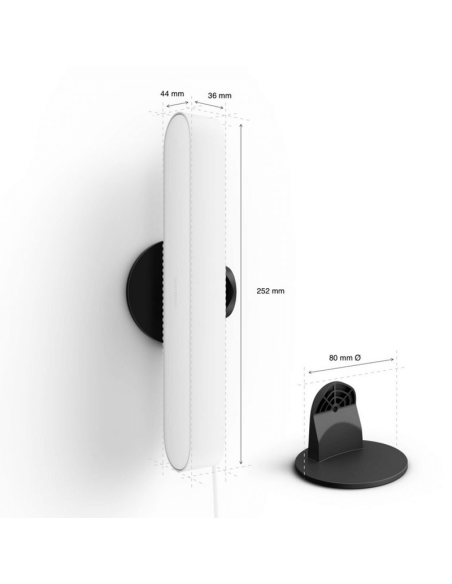 Barra de luz inteligente LED blanco 6.6W medidas producto| LeonLeds