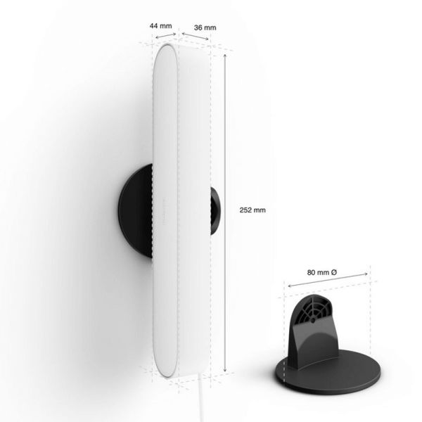 Barra de luz inteligente LED blanco 6.6W medidas producto| LeonLeds