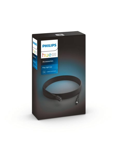 Alargador de cable Play extensión 5m negro Accesorio Philips Hue caja producto| LeonLeds