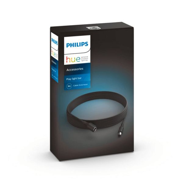 Alargador de cable Play extensión 5m negro Accesorio Philips Hue caja producto| LeonLeds
