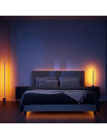 Lámpara de sobremesa LED Gradiente blanco foto de ambiente| LeonLeds