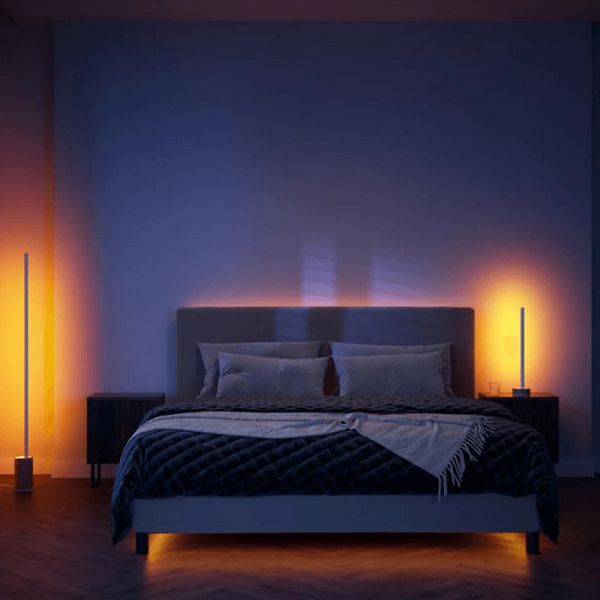 Lámpara de sobremesa LED Gradiente blanco foto de ambiente| LeonLeds