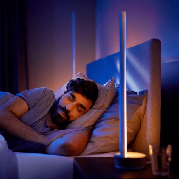 Candeeiro de mesa LED Luz branca gradiente desligada | leonleds