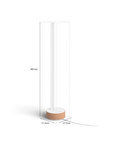 Lámpara de sobremesa LED Gradiente blanco medidas producto| LeonLeds