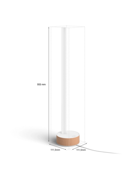 Lámpara de sobremesa LED Gradiente blanco medidas producto| LeonLeds