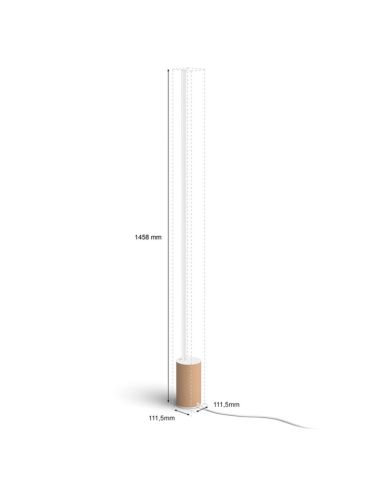 Lámpara de sobremesa LED Gradiente oak medidas producto| LeonLeds