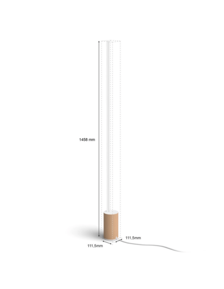 Lámpara de sobremesa LED Gradiente oak medidas producto| LeonLeds