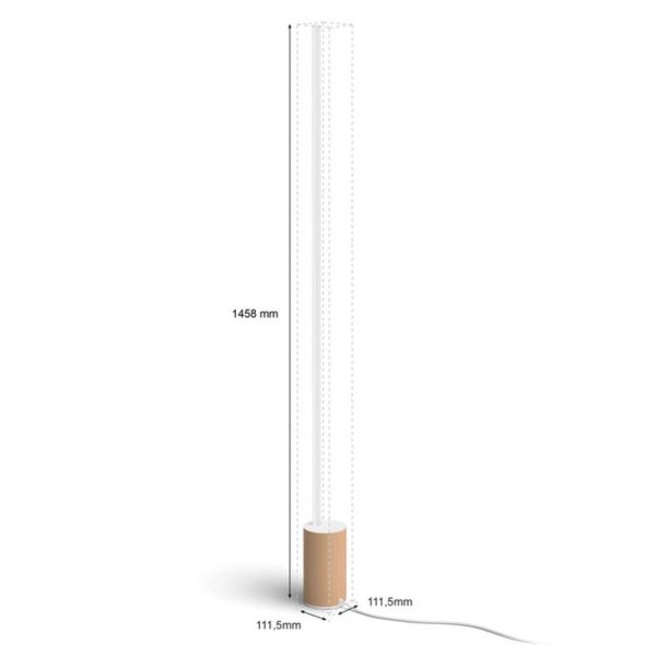 Lámpara de sobremesa LED Gradiente oak medidas producto| LeonLeds
