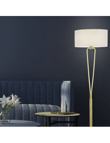 Candeeiro de pé de bronze série Paris II Trio Lighting Ambiente| leonleds