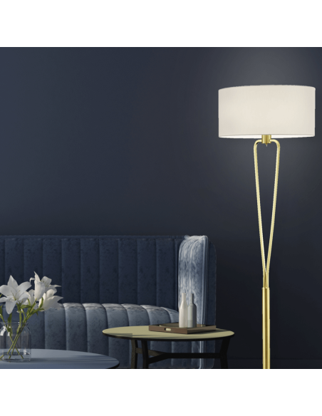 Candeeiro de pé de bronze série Paris II Trio Lighting Ambiente| leonleds