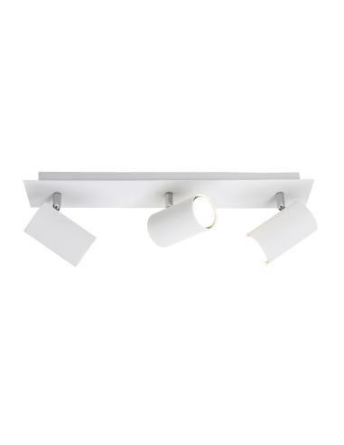Regleta 3 focos blanca Marley TrioLighting | lámpara de techo | LeónLeds Iluminación