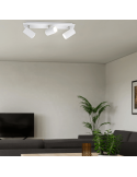 Regleta 3 focos blanca Marley TrioLighting | lámpara de techo Ambiente | LeónLeds Iluminación