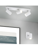 Regleta 3 focos blanca Marley TrioLighting | lámpara de techo Ambiente| LeónLeds Iluminación