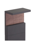 Ruka Mantra pedestal cinza escuro ao ar livre | leonleds