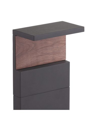 Ruka Mantra pedestal cinza escuro ao ar livre | leonleds