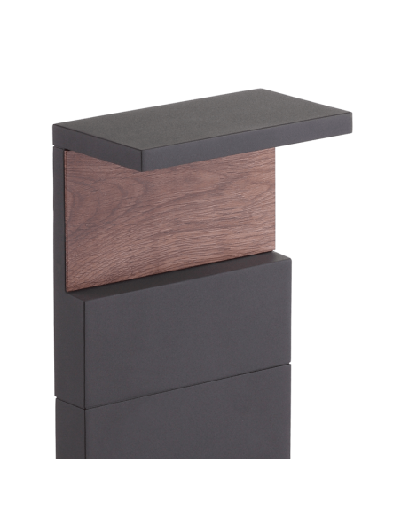 Ruka Mantra pedestal cinza escuro ao ar livre | leonleds