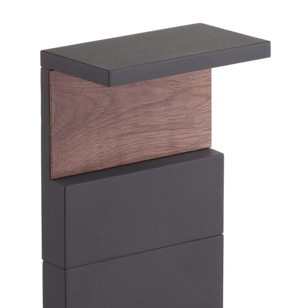 Ruka Mantra pedestal cinza escuro ao ar livre | leonleds