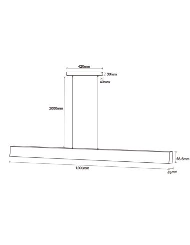 Candeeiro de tecto branco Hanok Mantra Measures| leonleds